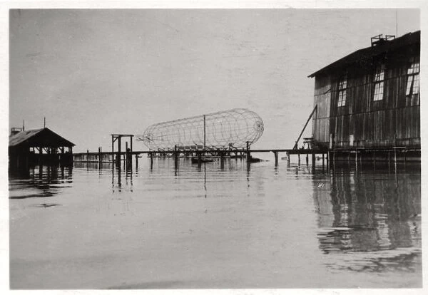 Zeppelin LZ 6 under construction, Germany, 1909 (1933)