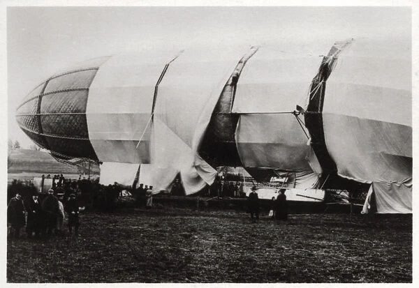 Zeppelin LZ2 after its destruction, 1906 (1933)