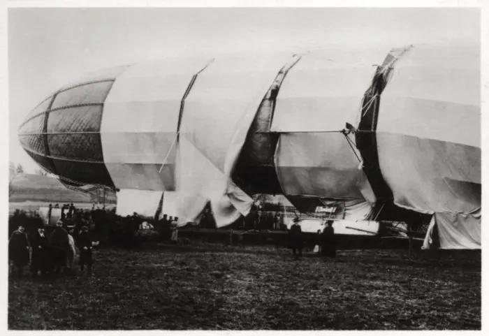 Framed Print : Zeppelin LZ2 after its destruction, 1906 (1933) Framed Print : Zeppelin LZ2 after its destruction, 1906 (1933)