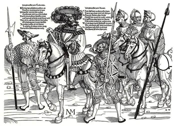 Framed Print : Zeugmeister. Artist: Schoen, Erhard (1491-1592) Framed Print : Zeugmeister. Artist: Schoen, Erhard (1491-1592)