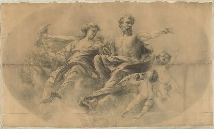 Framed Print : Zeus and Hera, 1895. Creator: Karel Vitezslav Masek Framed Print : Zeus and Hera, 1895. Creator: Karel Vitezslav Masek
