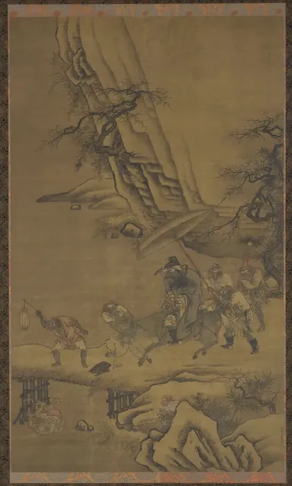 Framed Print : Zhong Kui and Demons Crossing a Bridge, 15h century. Creator: Dai Jin Framed Print : Zhong Kui and Demons Crossing a Bridge, 15h century. Creator: Dai Jin