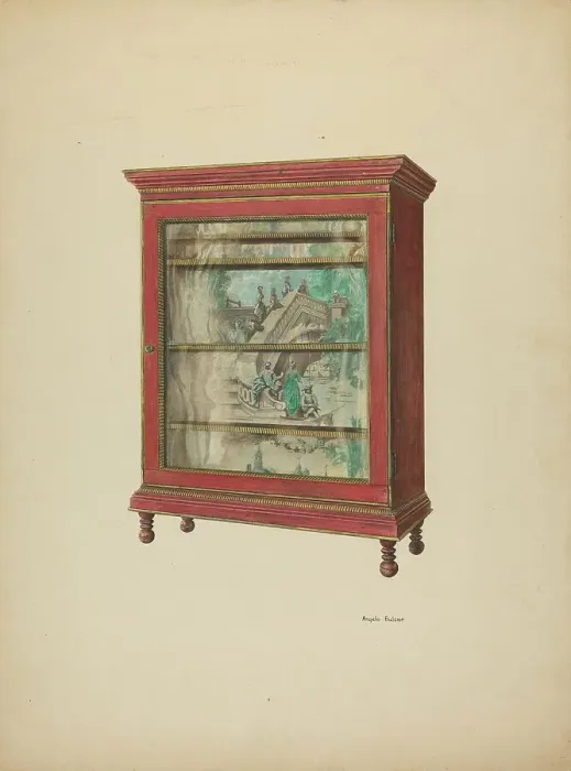 Framed Print : Zoar Cupboard, c. 1939. Creator: Angelo Bulone Framed Print : Zoar Cupboard, c. 1939. Creator: Angelo Bulone