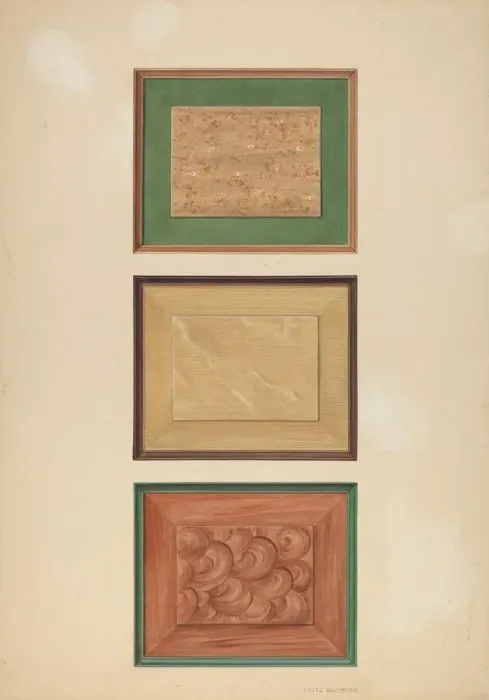 Framed Print : Zoar Door Panels, c. 1937. Creator: Fritz Boehmer Framed Print : Zoar Door Panels, c. 1937. Creator: Fritz Boehmer