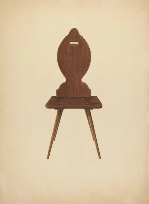 Framed Print : Zoar Peasant'Chair, c. 1941. Creator: Ralph Russell Framed Print : Zoar Peasant'Chair, c. 1941. Creator: Ralph Russell
