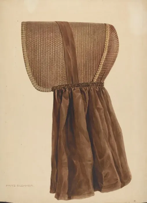 Framed Print : Zoar Summer Bonnet, c. 1937. Creator: Fritz Boehmer Framed Print : Zoar Summer Bonnet, c. 1937. Creator: Fritz Boehmer