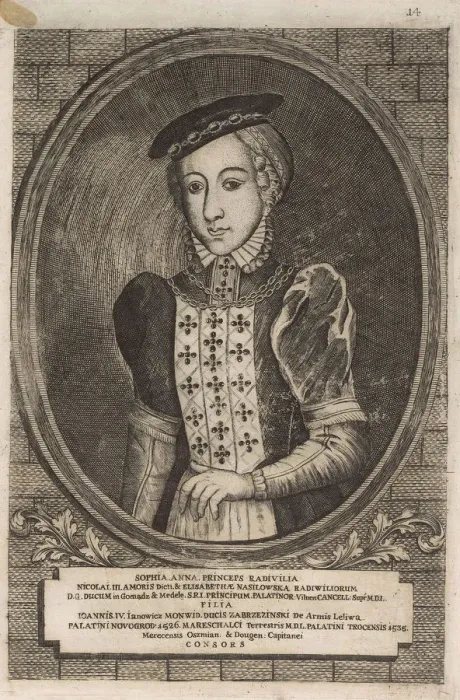 Framed Print : Zofia Radziwill (Monwid). From: Icones Familiae Ducalis Radivilianae, 1758