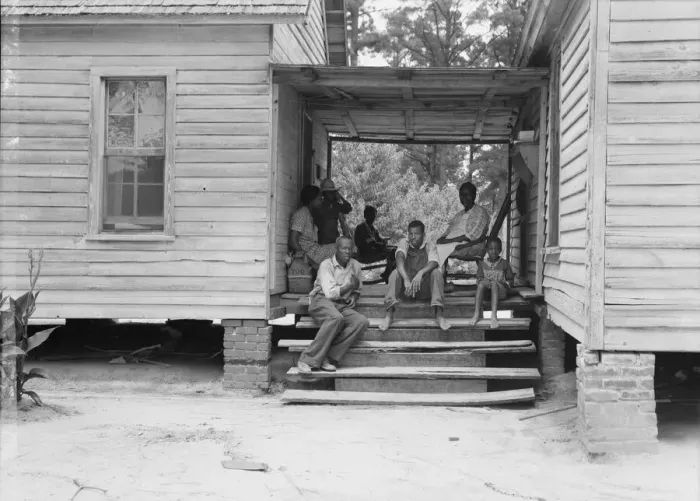 Framed Print : Zollie Lyons, Negro sharecropper, home from the field for dinner... Upchurch, North Carolina, 1939. Creator: Dorothea Lange Framed Print : Zollie Lyons, Negro sharecropper, home from the field for dinner... Upchurch, North Carolina, 1939. Creator: Dorothea Lange