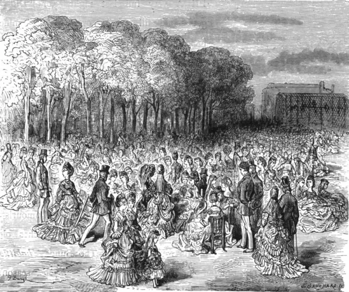 Framed Print : Zoological Gardens - Sunday Promenade, 1872. Creator: Gustave Doré Framed Print : Zoological Gardens - Sunday Promenade, 1872. Creator: Gustave Doré