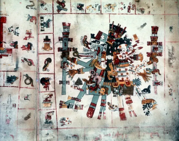 Framed Print : Zoomorphic form from the Codex Borgianus, Mixtec, Pre-Columbian Mexico, c1400 Framed Print : Zoomorphic form from the Codex Borgianus, Mixtec, Pre-Columbian Mexico, c1400