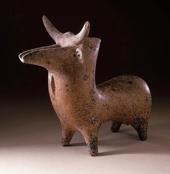 Zoomorphic Vessel (Bull) (image 1 of 3), between c.1350 and c.1000 B.C.. Creator: Unknown