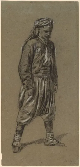 Framed Print : Zouave, 1864. Creator: Winslow Homer Framed Print : Zouave, 1864. Creator: Winslow Homer