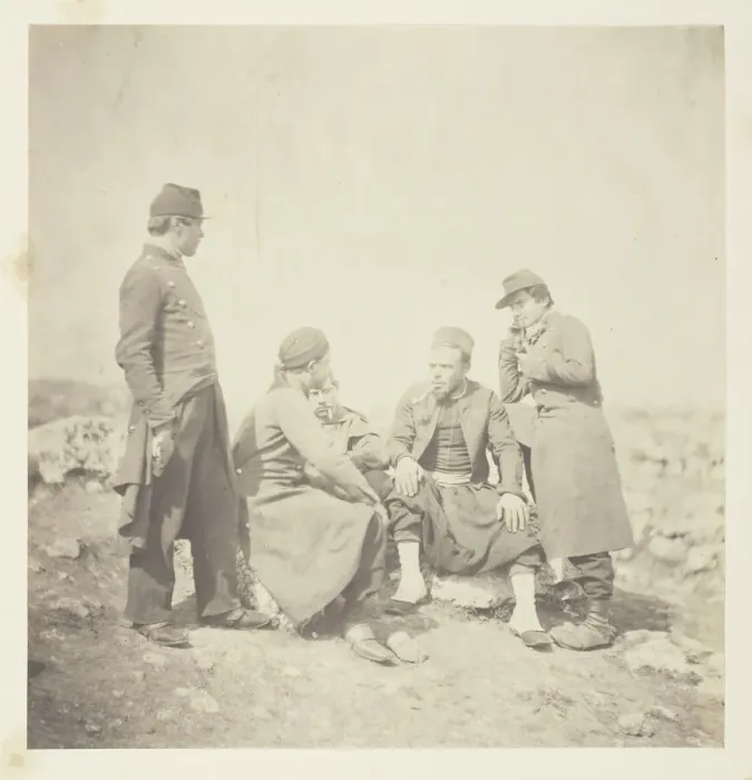 Framed Print : Zouaves, 1855. Creator: Roger Fenton Framed Print : Zouaves, 1855. Creator: Roger Fenton
