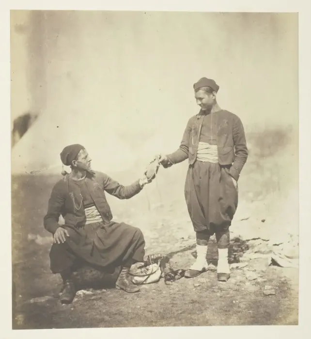 Framed Print : Zouaves, 1855. Creator: Roger Fenton Framed Print : Zouaves, 1855. Creator: Roger Fenton