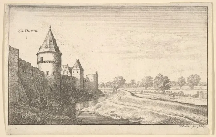 Framed Print : Zu Düren, 1664. Creator: Wenceslaus Hollar Framed Print : Zu Düren, 1664. Creator: Wenceslaus Hollar