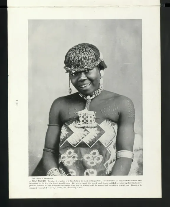 Framed Print : A Zulu Maiden, South Africa, c1899. Creator: John Middlebrook Framed Print : A Zulu Maiden, South Africa, c1899. Creator: John Middlebrook
