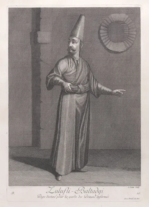 Framed Print : Zulufli-Baltadgi, Page destinepour la garde des Princes enfermes, 1714-15 Framed Print : Zulufli-Baltadgi, Page destinepour la garde des Princes enfermes, 1714-15
