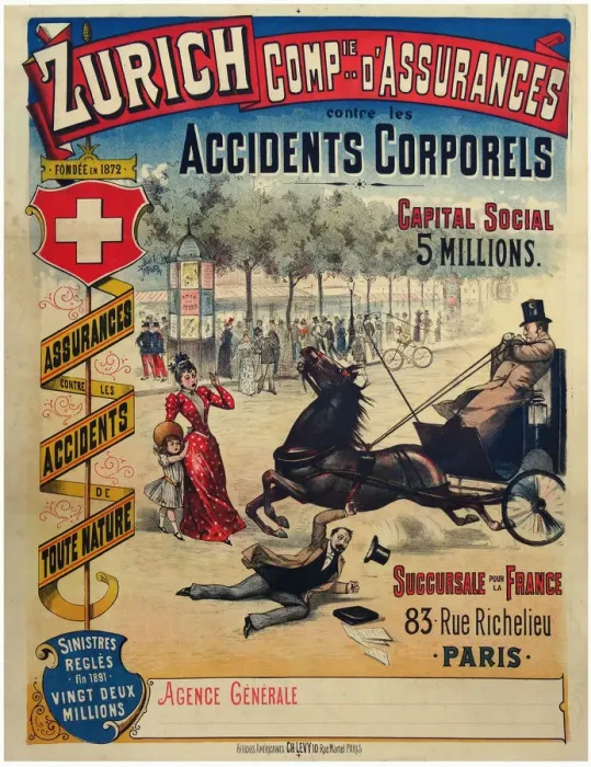 Framed Print : Zurich Assurance, 1892. Creator: Anonymous Framed Print : Zurich Assurance, 1892. Creator: Anonymous