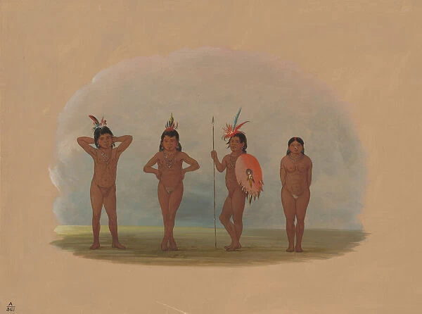 Four Zurumati Children, 1854 / 1869. Creator: George Catlin