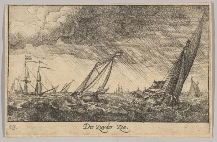 Framed Print : Zuyder Zee, 1635. Creator: Wenceslaus Hollar Framed Print : Zuyder Zee, 1635. Creator: Wenceslaus Hollar