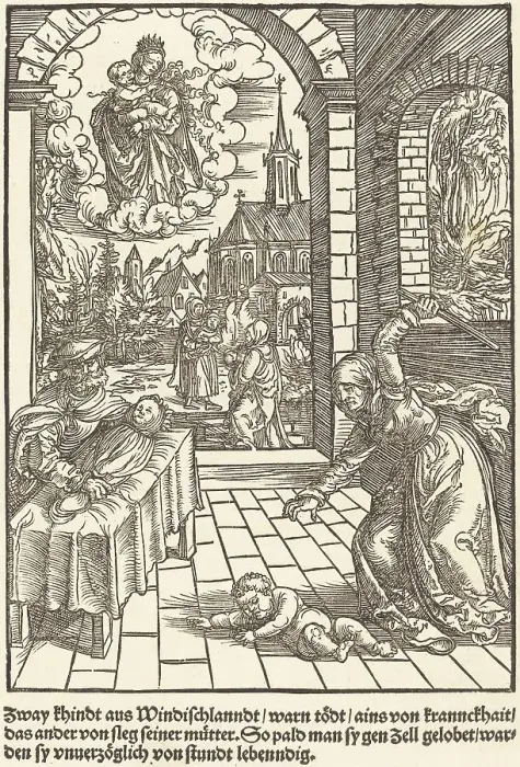 Framed Print : Zway khindt aus Windischlanndt... c. 1503. Creator: Master of the Legend Scenes Framed Print : Zway khindt aus Windischlanndt... c. 1503. Creator: Master of the Legend Scenes