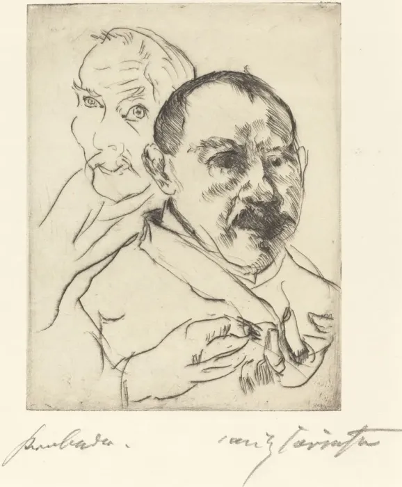 Framed Print : Zwei Mannliche Studienkopfe?Selbstbildnisse (Sketch of Two Male Heads Framed Print : Zwei Mannliche Studienkopfe?Selbstbildnisse (Sketch of Two Male Heads