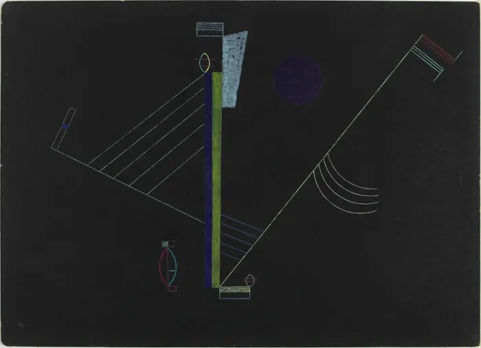 Framed Print : Zweiseitig Gespannt (Tense in Both Directions), 1933. Creator: Kandinsky, Wassily Vasilyevich (1866-1944) Framed Print : Zweiseitig Gespannt (Tense in Both Directions), 1933. Creator: Kandinsky, Wassily Vasilyevich (1866-1944)
