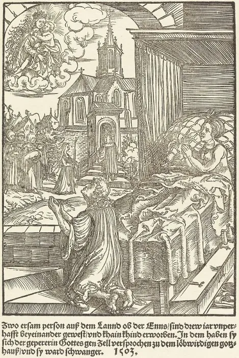 Framed Print : Zwo ersam person auf dem Lannd... 1503. Creator: Master of the Legend Scenes Framed Print : Zwo ersam person auf dem Lannd... 1503. Creator: Master of the Legend Scenes