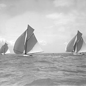 The 12 Metre class Alachie, Cintra and Ierne racing at Cowes, 1911. Creator