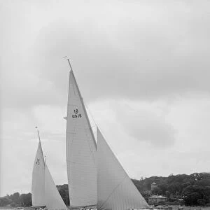 The 12 Metre racing yachts Vim and Tomahawk, 1939. Creator: Kirk & Sons of Cowes