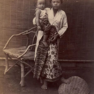 12 Year Old Mother, Malay, Batavia, 1860s-70s. Creator: Unknown