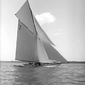 The 15 Metre cutter Sophie Elizabeth sailing close-hauled, 1911