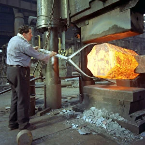 A 1500 ton steel press, Sheffield, South Yorkshire, 1970. Artist: Michael Walters