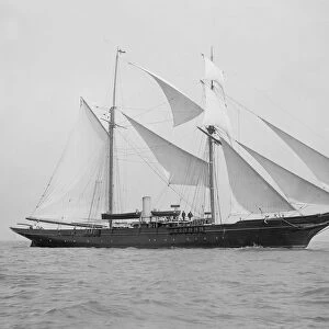 The 1894 built schooner Xarifa under sail, 1899. Creator: Kirk & Sons of Cowes