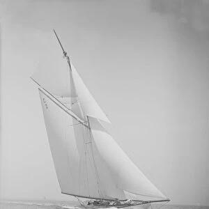 The 19-metre Octavia sailing close-hauled, 1911. Creator: Kirk & Sons of Cowes