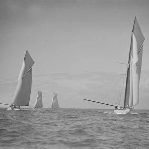 The 19-metres class Octavia, Norada, Corona & Mariquita racing at Cowes, 1911