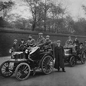 1900 Thousand Mile Trial, Daimlers. Creator: Unknown