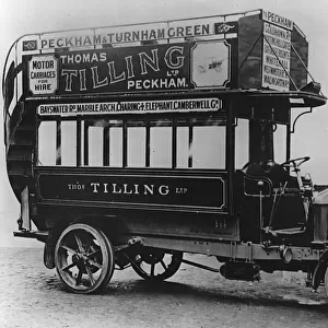 1911 Tilling - Stevens TTA1 petrol electric omnibus. Creator: Unknown