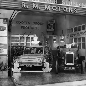 1921 Hillman 10. 5 hp with Hillman Imp on motor show stand. Creator: Unknown