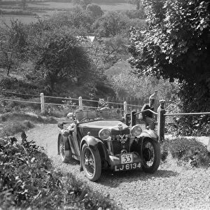 1932 MG J1 taking part in a West Hants Light Car Club Trial, Ibberton Hill, Dorset, 1930s