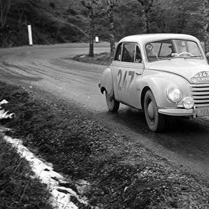 1956 DKW Sonderklasse on Monte Carlo Rally. Creator: Unknown