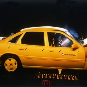 1993 Vauxhall Cavalier crash test. Creator: Unknown