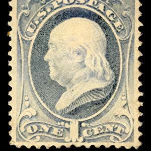 1c Franklin single, 1881. Creator: American Bank Note Company