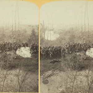 1st Ark. Con. Regt. making a charge in "Hornets Nest", 1887