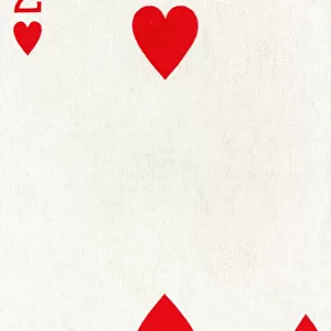 2 of Hearts from a deck of Goodall & Son Ltd. playing cards, c1940