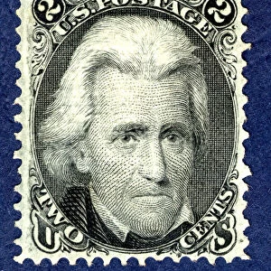 2c Andrew Jackson F Grill single, 1867. Creator: National Bank Note Company