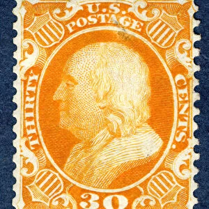 30c Franklin reprint single, 1875. Creator: Continental Bank Note Company