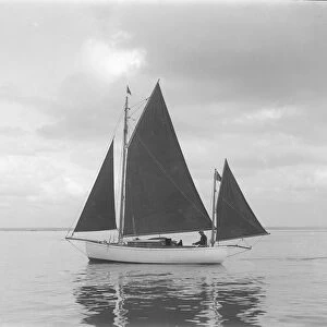 The 4 ton yawl Mandy under sail, 1922. Creator: Kirk & Sons of Cowes