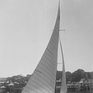 The 6 Metre class sailing yacht Reg, 1922. Creator: Kirk & Sons of Cowes