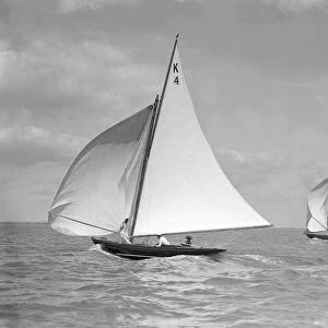 The 7 Metre Anitra (foreground) and Nelta, on downwind leg, 1911. Creator